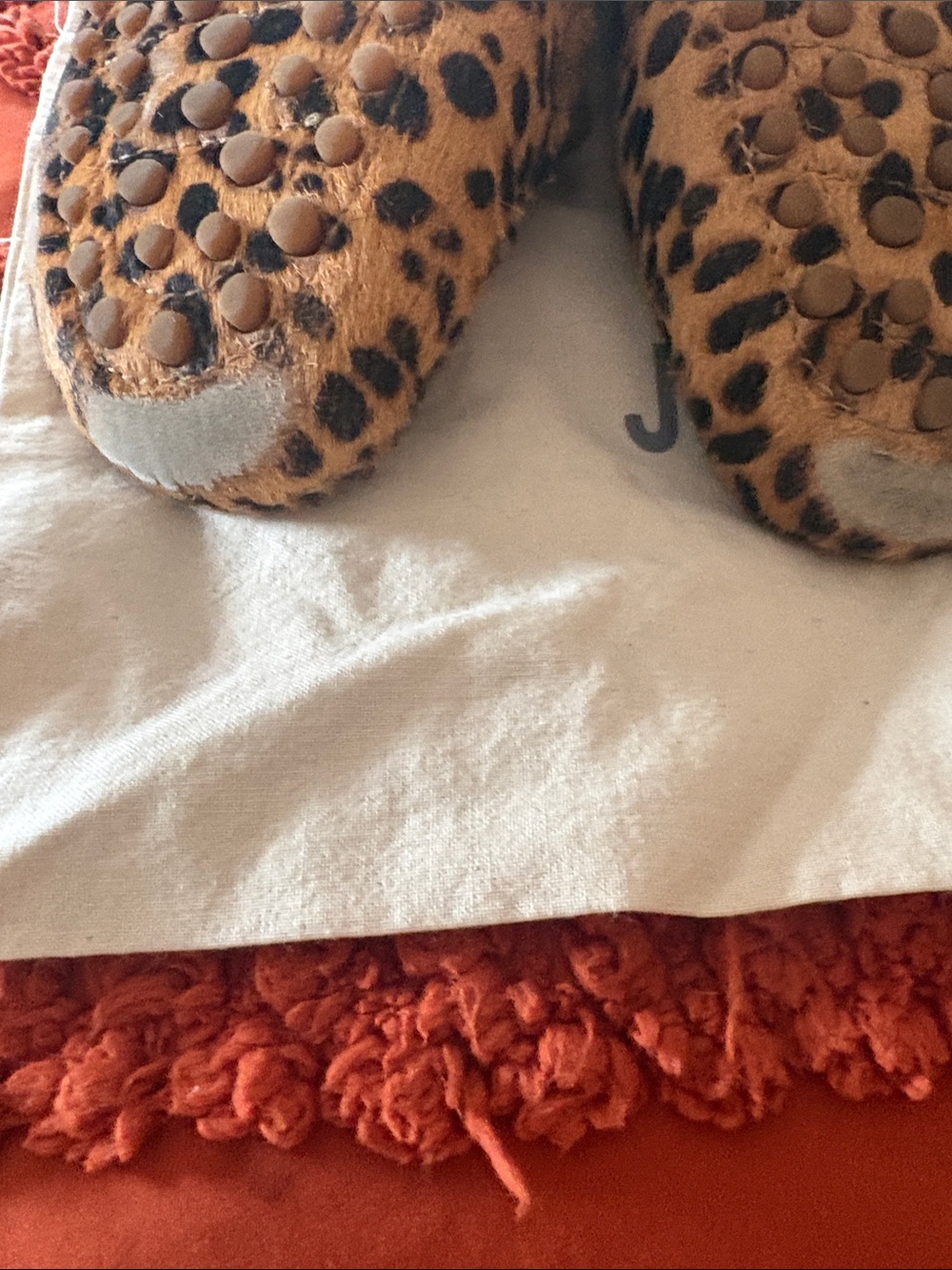 Johnny Was Leopard-Trim Embroidered Suede Flats in Brown with Multicolor Floral - Picture 6 of 6